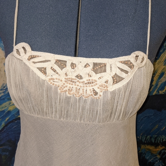 TO THE MAX Beaded Crinkle Empire Waist Tank Top - Picture 6 of 6